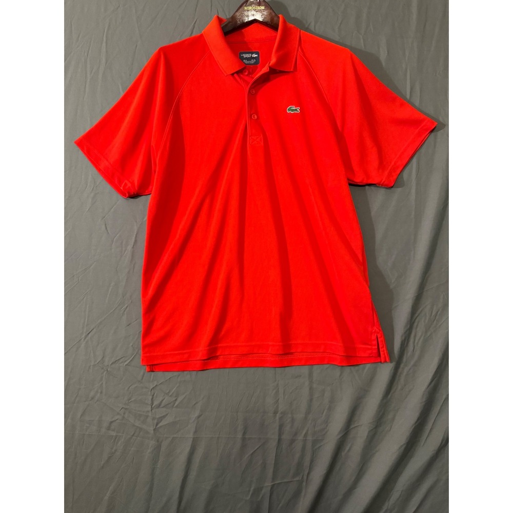 Lacoste Sport Mens Ultra Dry Polo Shirt Red Short Sleeve XL FA10467
